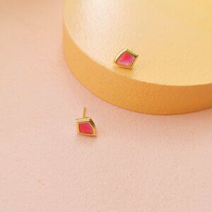 Kendra Scott - Monica Light Burgundy Illusion Gold Stud Earrings